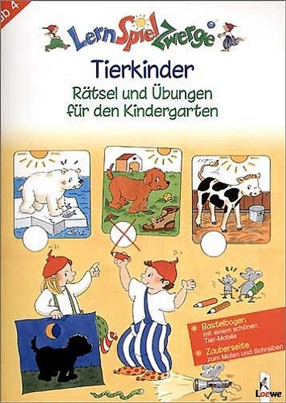 Tierkinder. Rätsel und Übungen für den Kindergarten