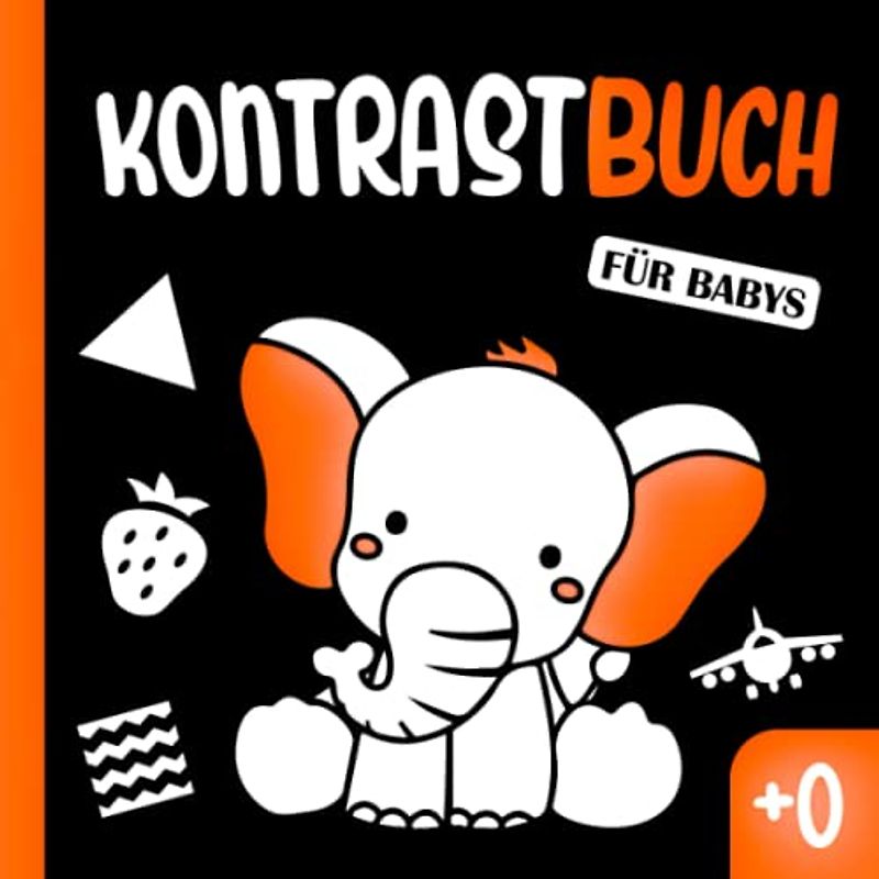 Kontrastbuch Baby: 58 Schwarz-Weiß-Bilderbuch für Neugeborene zur Entwicklung Ihrer Visuellen Fähigkeiten, kontrastreiche Bilder, Geschenke für Neugeborene