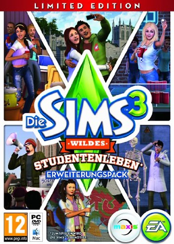 The Sims 3: University Life [AddOn, Limited Edition, Internationale Version] PC Spiele