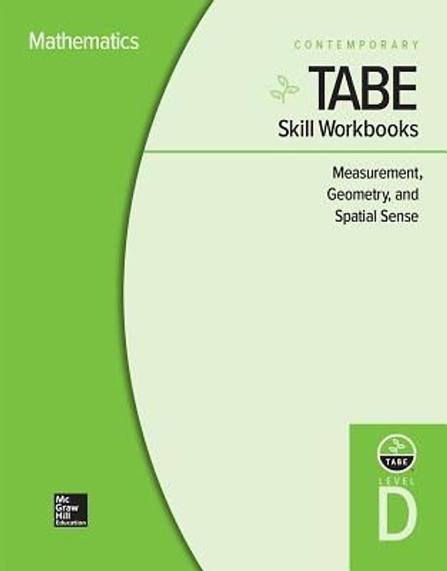 Tabe Skill Workbooks Level D: Measurement, Geometry, and Spatial Sense - 10 Pack