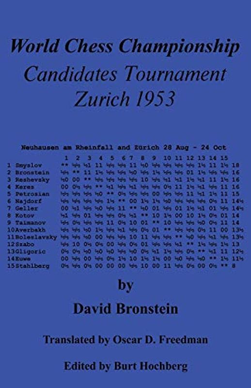 World Chess Championship Candidates Tournament Zurich 1953