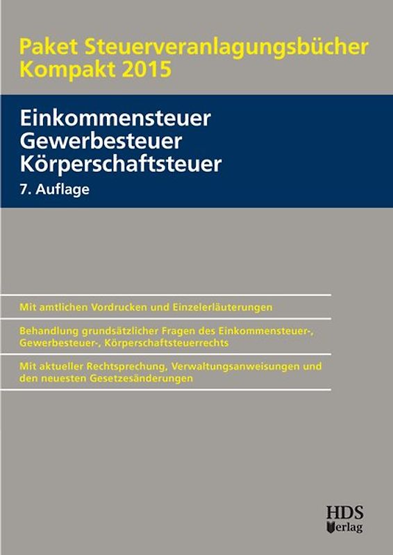 Paket Steuerveranlagungsbücher Kompakt 2015