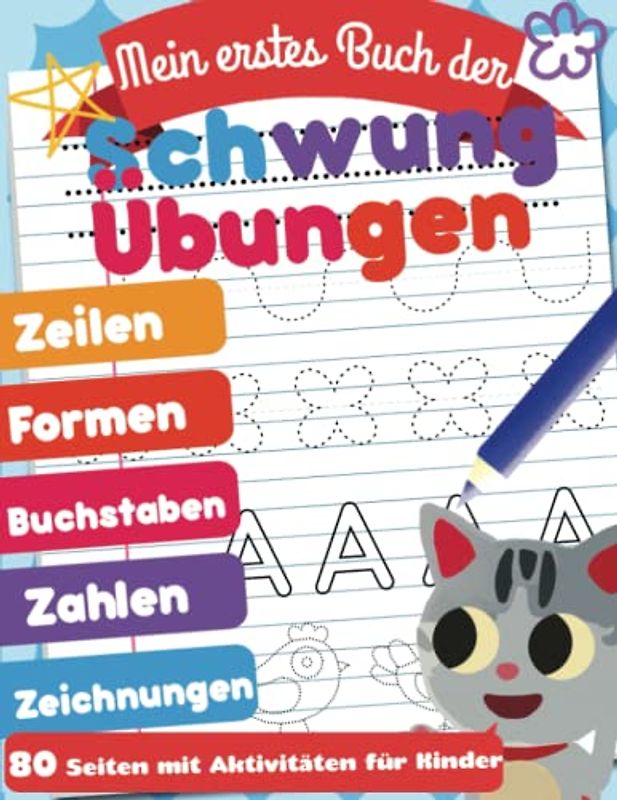 Mein erstes Buch der Schwungübungen: Das große Übungsheft für den Kindergarten und Vorschule