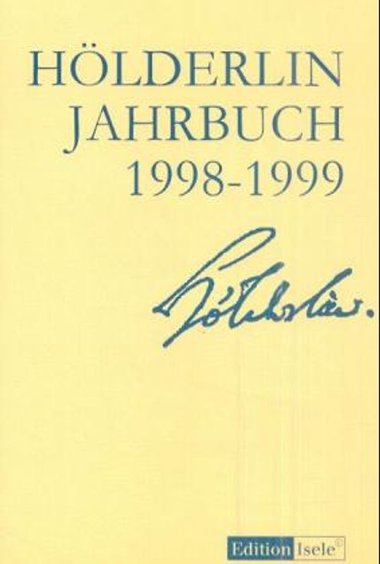 Hölderlin-Jahrbuch 1998-1999