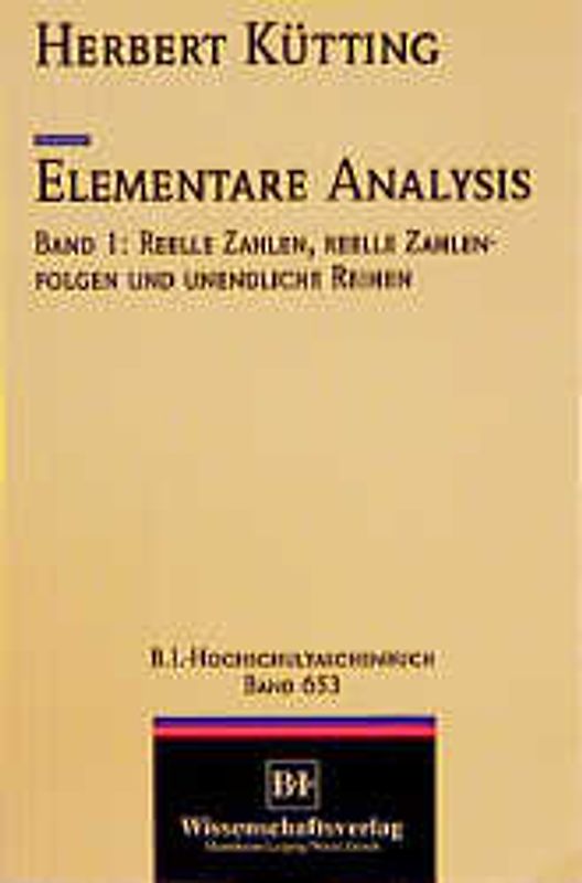 Elementare Analysis, Band 1