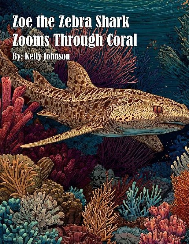 Zoe the Zebra Shark Zooms Through Coral