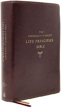 Nasb, Charles F. Stanley Life Principles Bible, 2nd Edition, Leathersoft, Burgundy, Comfort Print