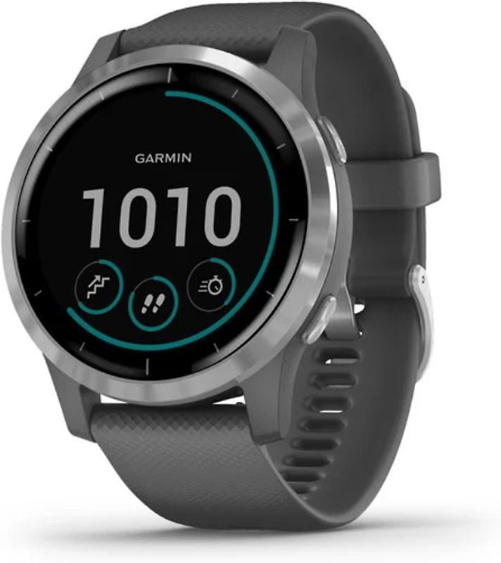 Garmin Vivoactive 4 45 mm gris et bracelet en silicone gris