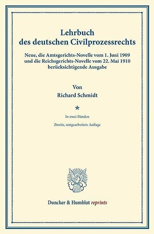 Lehrbuch des deutschen Zivilprozessrechts.