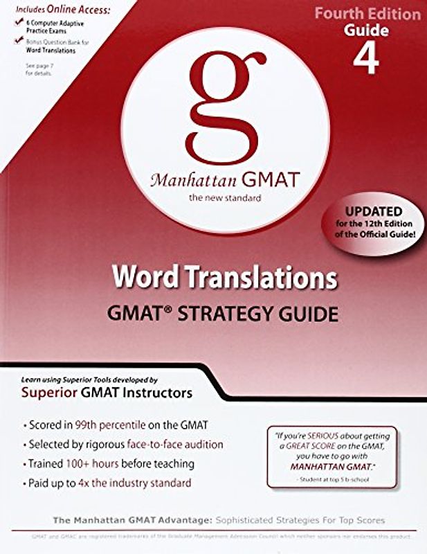 Manhattan GMAT: Band 4 -  Word Translations - Andrew Yang [5. Auflage 2010]