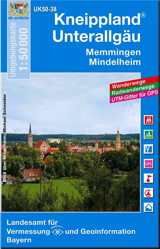 UK50-38 Kneippland Unterallgäu. Memmingen, Mindelheim, Kaufbeuren, Bad Wörishofen, Illertissen, Krumbach (Schwaben),