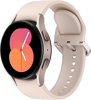 Samsung Galaxy Watch5 40 mm Boîtier en aluminium couleur or rose avec bracelet Sport M/L couleur or rose [Wi-Fi]