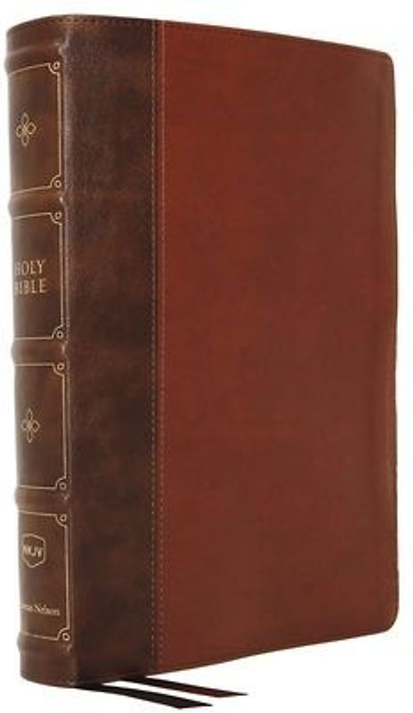Nkjv, Large Print Verse-By-Verse Reference Bible, MacLaren Series, Leathersoft, Brown, Comfort Print