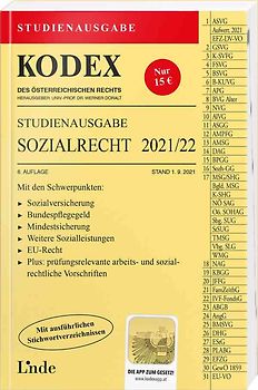 KODEX Studienausgabe Sozialrecht 2021/22