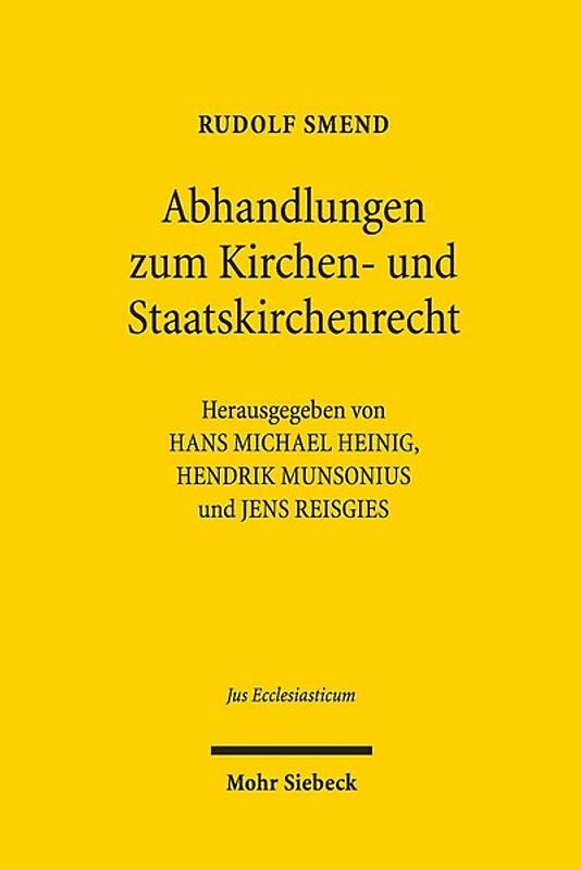 Abhandlungen zum Kirchen- und Staatskirchenrecht