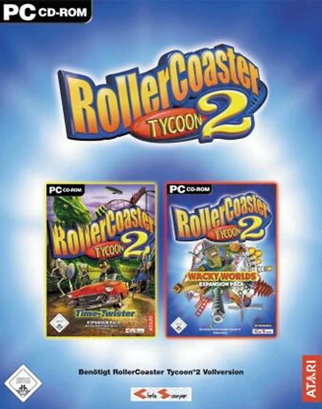 Rollercoaster Tycoon 2 - AddOn Pack Time Twister   Wacky Worlds PC Spiele