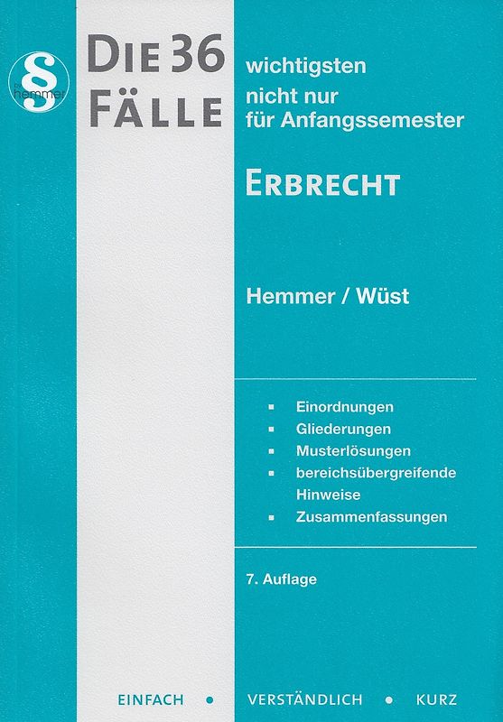 Die 36 wichtigsten Fälle - Erbrecht