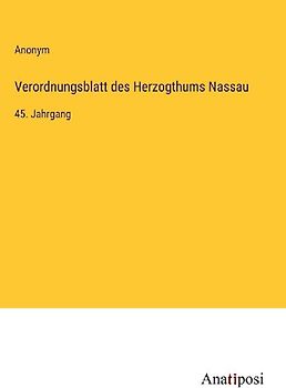 Verordnungsblatt des Herzogthums Nassau