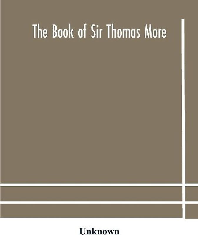 The Book Of Sir Thomas More