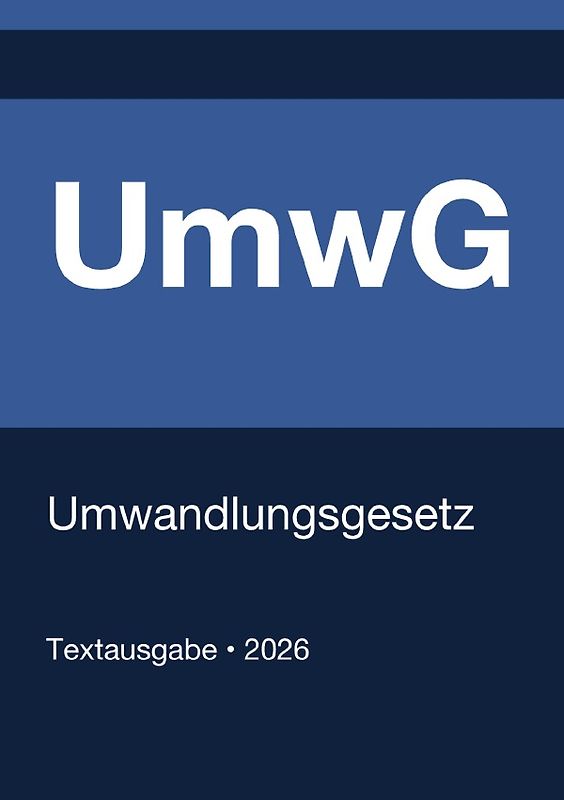 UmwG - Umwandlungsgesetz (Deutschland) 2026