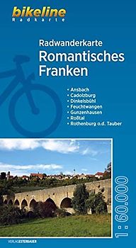Radwanderkarte Romantisches Franken: Ansbach – Cadolzburg – Dinkelsbühl – Feuchtwangen – Gunzenhausen – Roßtal – Rothenburg ob der Tauber (bikeline Radwanderkarte)