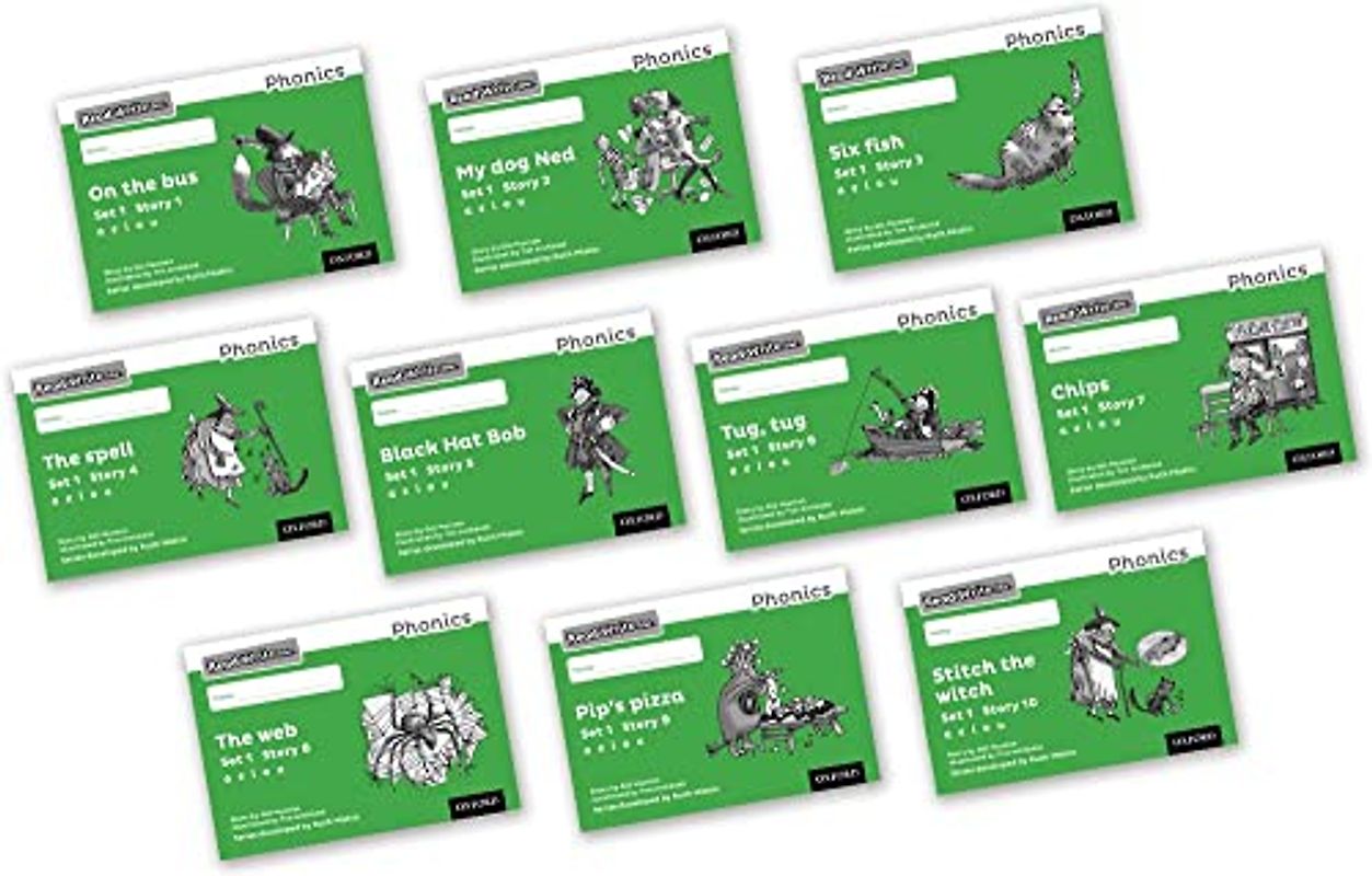 Munton, G: Read Write Inc. Phonics: Black and White Green Se Paperback – 7 July 2016 (10er pack) (NC READ WRITE INC - PHONICS)