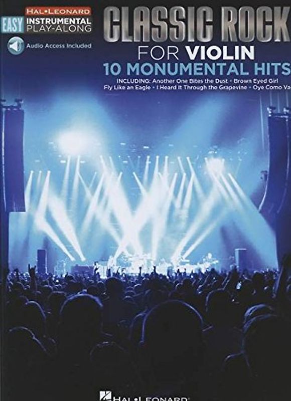 Easy Instrumental Play-Along: Classic Rock For Violin (Hal Leonard Easy Instrumental Play-Along): Violin Easy Instrumental Play-Along Book with Online Audio Tracks