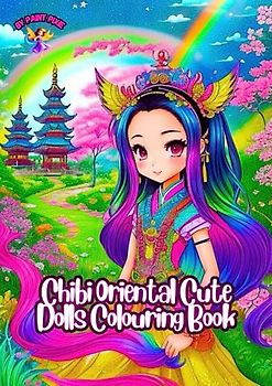 Chibi Oriental Cute Dolls Colouring Book