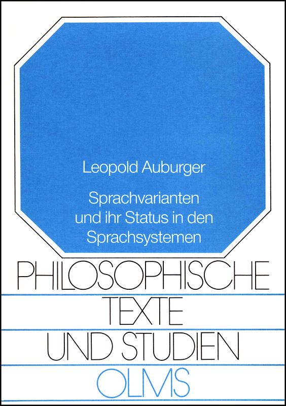 Sprachvarianten und ihr Status in den Sprachsystemen