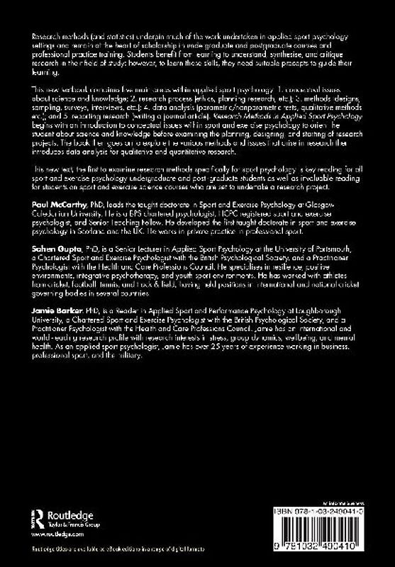 Research Methods in Applied Sport Psychology