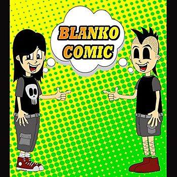 BLANKO COMIC: Comic Heft für Kinder mit über 40 verschiedenen Action Vorlagen zum Zeichnen des eigenen Comics | Quadratisches Format 8,5" x 8,5" | Comicbuch Fred und Tim