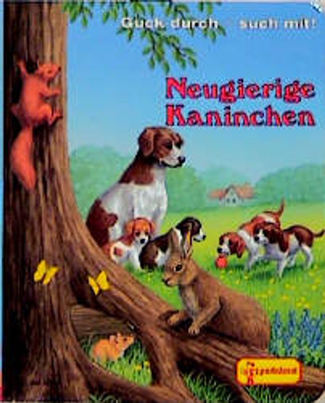 Neugierige Kaninchen. Guck durch - such mit!