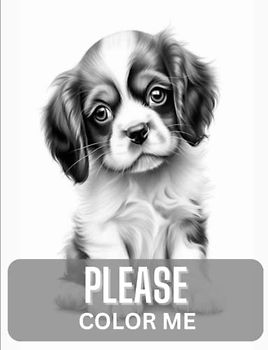 BEAUTIFUL PUPPIES TO COLOR, 23 cute puppies page to color for adults and kids