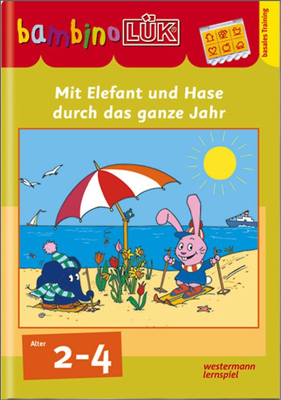 bambinoLÜK-Übungshefte / bambinoLÜK. Kindergarten / 2/3/4 Jahre: Mit Elefant und Hase durch das ganze Jahr