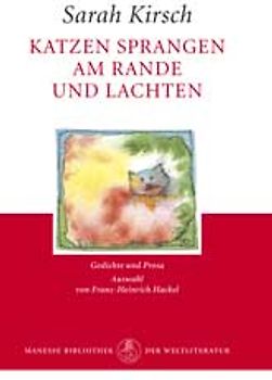 Katzen sprangen am Rande und lachten