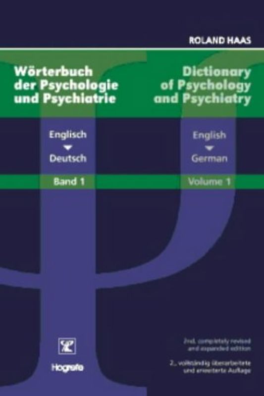 Dictionary of Psychology and Psychiatry /Wörterbuch der Psychologie...