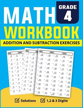 Addition And Subtraction Math Workbook For Grade 4