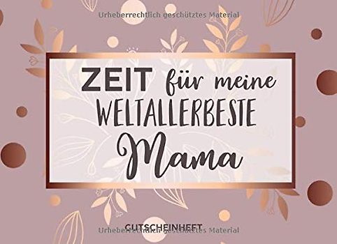 Gutscheinheft Mama: Personalisiertes Gutscheinbuch Mutter - 50 Gutscheinen zum einlösen: 25 vorgefertigt + 25 zum selber Ausfüllen und Ausschneiden, ... Geburtstag, Weihnachten oder zum Muttertag