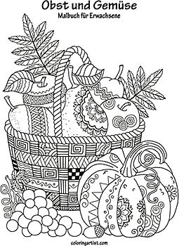 Malbuch mit Obst und Gemüse für Erwachsene 1