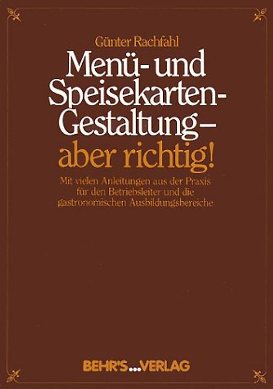 Menü- und Speisekarten-Gestaltung - aber richtig