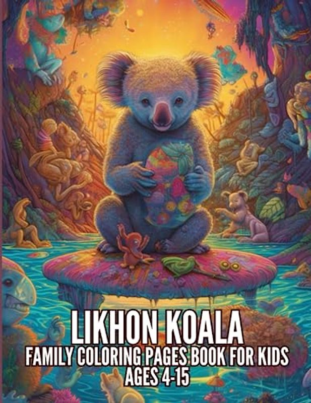 Likhon Koala Family Coloring Pages Book for Kids Ages 4-15