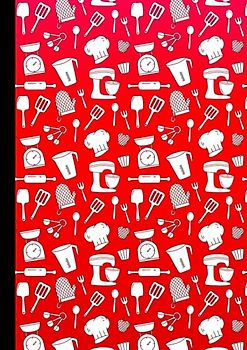 Backrezepte | Buch Zum Selberschreiben | Rot: DIN A4 | 110 Seiten ( 55 Blatt )