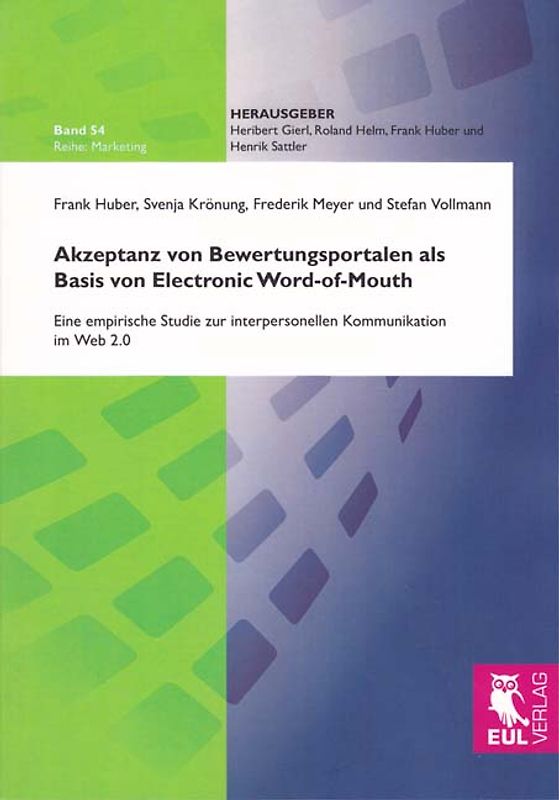 Akzeptanz von Bewertungsportalen als Basis von Electronic Word-of-Mouth
