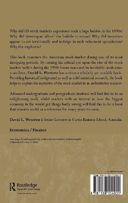 Booms, Bubbles and Bust in the US Stock Market