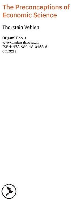 The Preconceptions of Economic Science