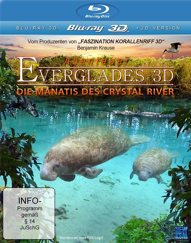 Abenteuer Everglades 3D - Die Manatis des Crystal River 3D Blu-ray Disc