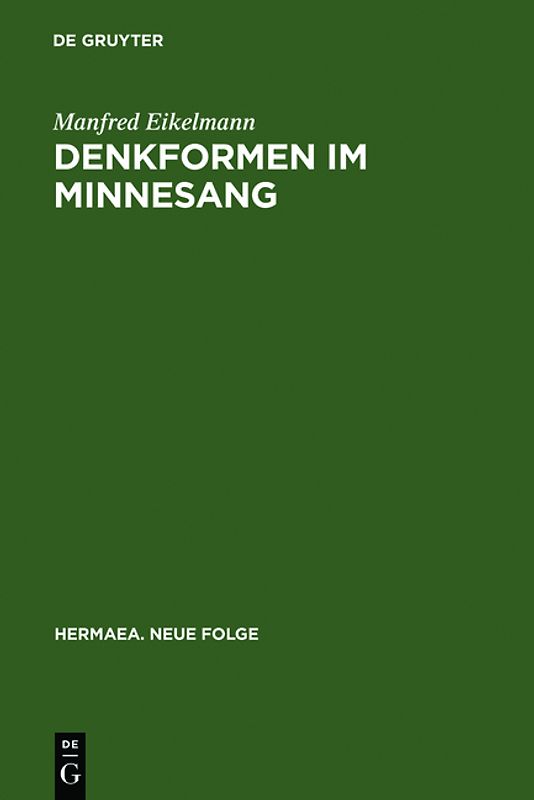 Denkformen im Minnesang