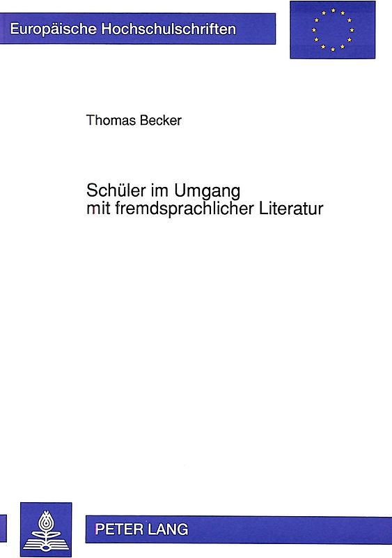 Schüler im Umgang mit fremdsprachlicher Literatur