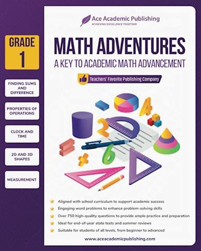 Math Adventures - Grade 1: A Key to Academic Math Advancement