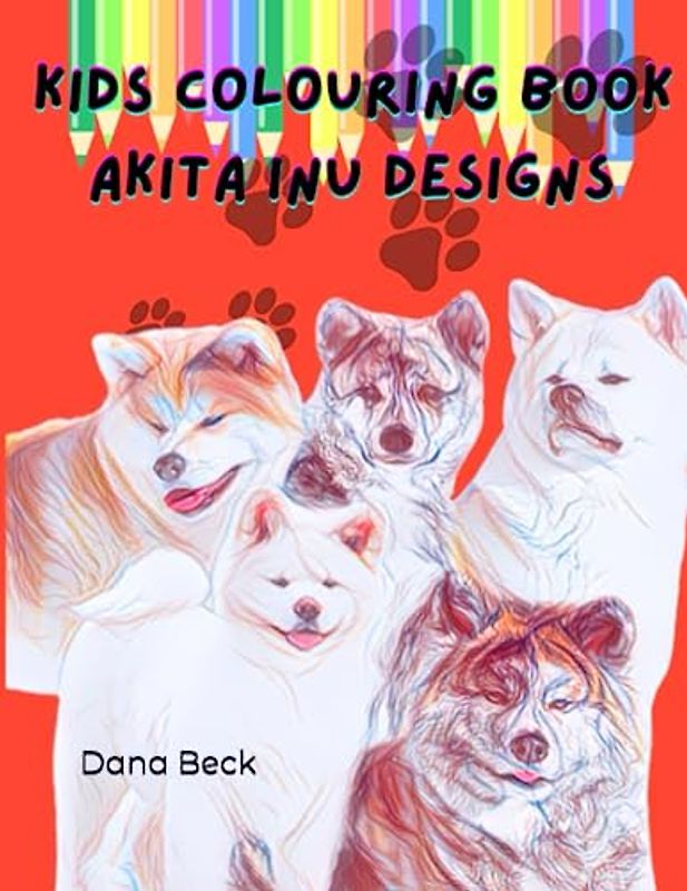 Kids Colouring Book - Akita Inu Edition